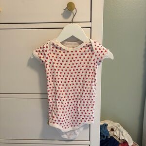 Roberta Roller Rabbit Pink Heart Short Sleeve Bodysuit 6-9 Months